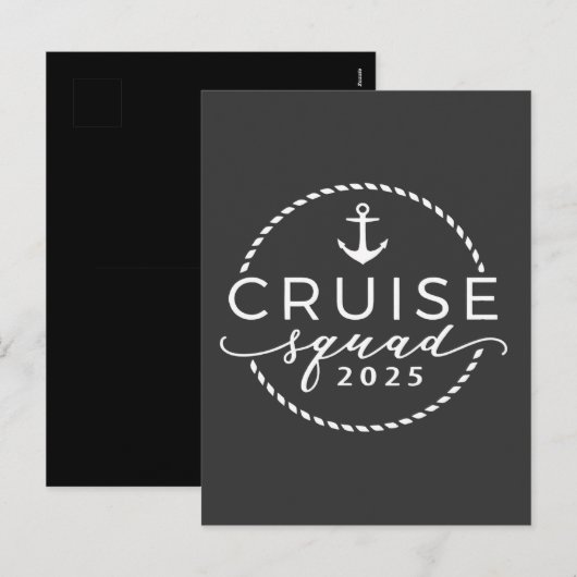 Cruise Squad 2025 Familie Matching Outfit Zomer Feestdagenkaart (Voorkant / Achterkant)