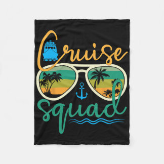 Cruise Squad 2025 Familie Vakantie Strand Matching Fleece Deken