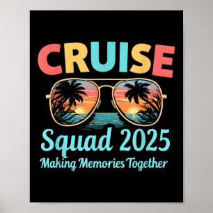 Cruise Squad 2025 Familie Vakantie Trip Zomer Memo Poster