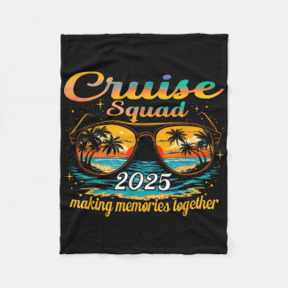 Cruise Squad 2025 Familiegroep Matching Summer Vac Fleece Deken