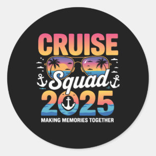 Cruise Squad 2025 Family Cruise Matching Summer VA Ronde Sticker