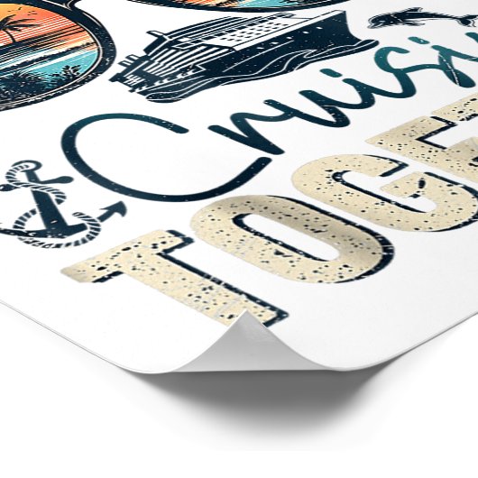 Cruise Squad 2025 Outfits Vrienden Familiekoppels  Poster (Hoek)