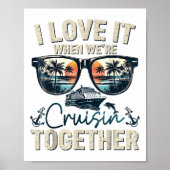 Cruise Squad 2025 Outfits Vrienden Familiekoppels  Poster (Voorkant)