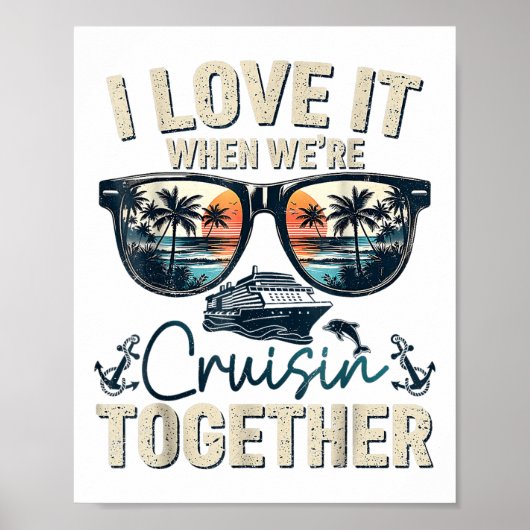 Cruise Squad 2025 Outfits Vrienden Familiekoppels  Poster (Voorkant)