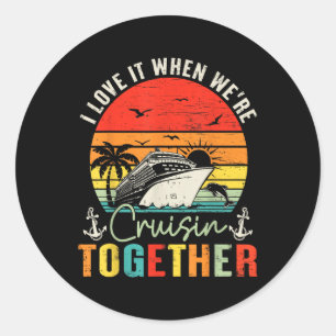 Cruise Squad 2025 Outfits Vrienden Familiekoppels Ronde Sticker