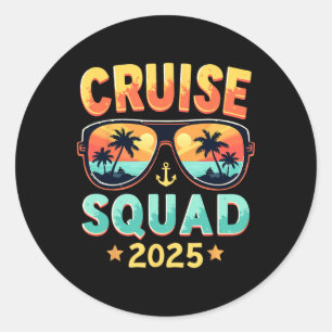 Cruise Squad 2025 Reisschip Familie Matching Zomer Ronde Sticker