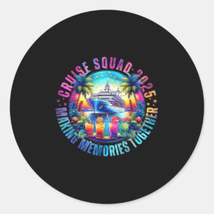 Cruise Squad 2025 samen herinneringen maken Zomer Ronde Sticker