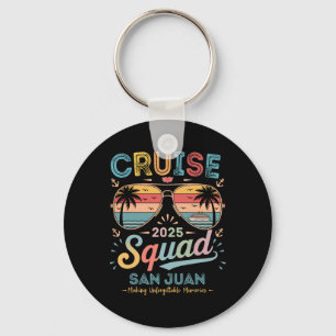Cruise Squad 2025 San Juan Familie Groep Matching Sleutelhanger