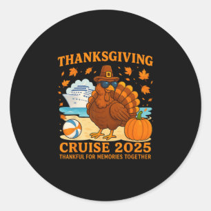 Cruise Squad 2025 Thanksgiving Herfst Cruise Schip Ronde Sticker