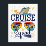 Cruise Squad 2025 Vaarvakantie Briefkaart<br><div class="desc">Cruise Squad 2025 Verjaardagsvakantie Cruisen Funny Crew Grafisch ontwerp Cadeau Standaardansichtkaart Klassieke Collectie.</div>