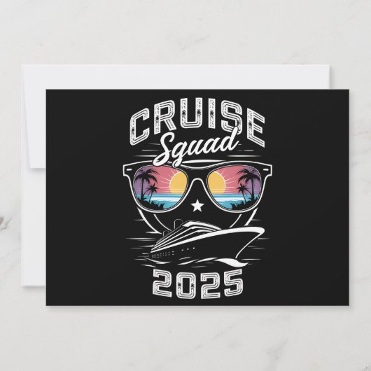 Cruise Squad 2025 Zomer Vakantie Bijpassende Famil Kaart (Voorkant)