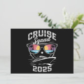 Cruise Squad 2025 Zomer Vakantie Bijpassende Famil Kaart (Staand voorkant)