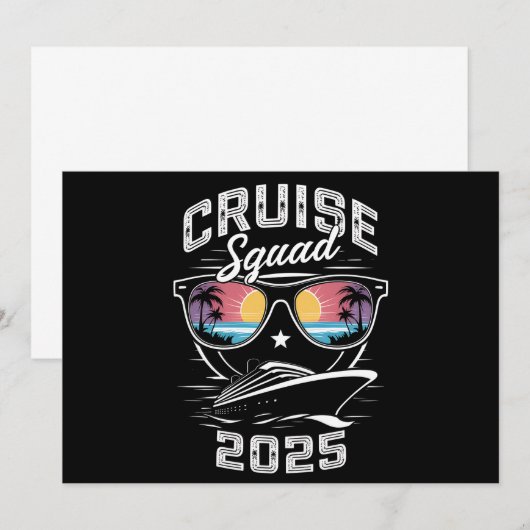 Cruise Squad 2025 Zomer Vakantie Bijpassende Famil Kaart (Voorkant / Achterkant)