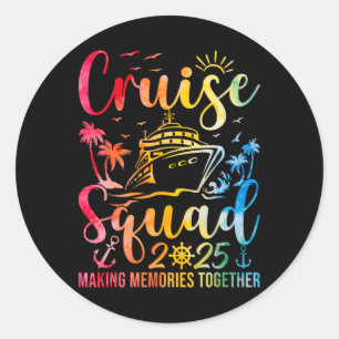 Cruise Squad 2025 Zomer Vakantie Bijpassende Famil Ronde Sticker
