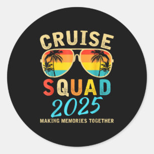 Cruise Squad 2025 Zomer Vakantie Bijpassende Famil Ronde Sticker