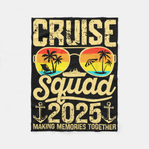 Cruise Squad 2025 Zomer Vakantie Matching Familie Fleece Deken