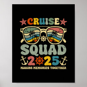 Cruise Squad 2025 Zomer Vakantie Matching Familie  Poster