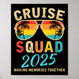 Cruise Squad 2025 Zomer Vakantie Matching Familie  Poster
