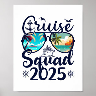 Cruise Squad 2025 Zomer Vakantie Matching Familie  Poster