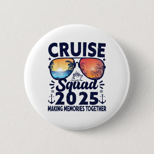 Cruise Squad 2025 Zomer Vakantie Trip Groepsmatch Ronde Button 5,7 Cm