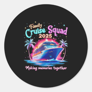 Cruise Squad 2025 zomervakantie Matching Cruise Ronde Sticker