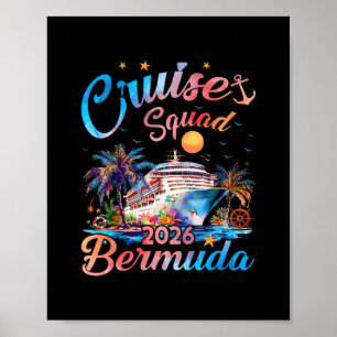 Cruise Squad 2026 Bermuda Gezinsvakantie Cadeau Poster