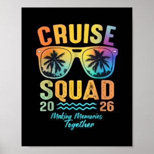 Cruise Squad 2026 Familie Cruise Vakantie Trip Gro Poster