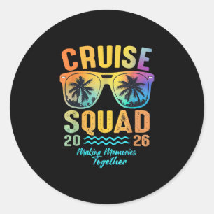 Cruise Squad 2026 Familie Cruise Vakantie Trip Gro Ronde Sticker