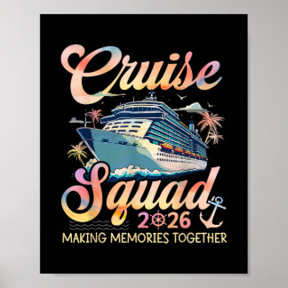 Cruise Squad 2026 Familie Groep Matching Zomer Vak Poster