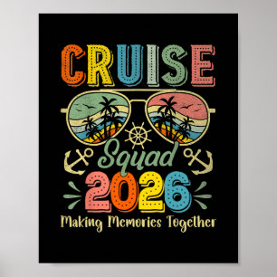 Cruise Squad 2026 Familie Groep Matching Zomer Vak Poster
