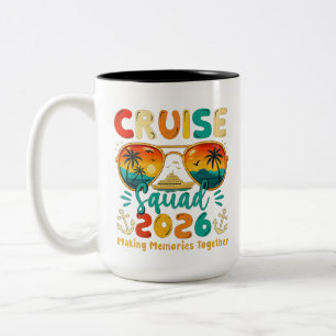 Cruise Squad 2026 Familie Groep Matching Zomer Vak Tweekleurige Koffiemok