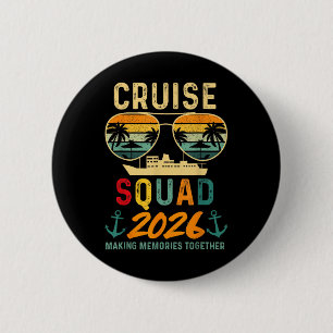 Cruise Squad 2026 Familie Vakantie Matching Groep Ronde Button 5,7 Cm