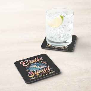 Cruise Squad 2026 Familie Zomer Vakantie Bier Onderzetter