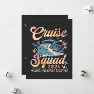 Cruise Squad 2026 Familie Zomer Vakantie Feestdagenkaart