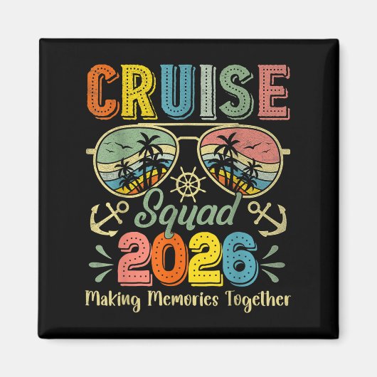Cruise Squad 2026 Familiegroep Matching Summer Vac Magneet (Voorkant)