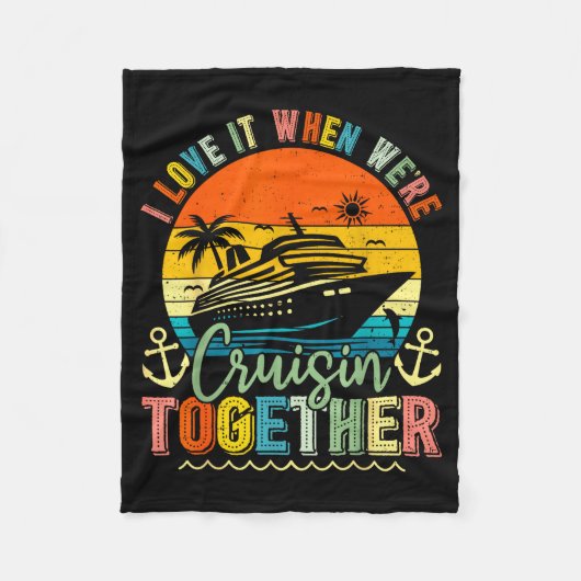 Cruise Squad 2026 Family Group Matching Summer Vac Fleece Deken (Voorkant)