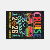 Cruise Squad 2026 Family Group Matching Summer Vac Fleece Deken (Voorkant (Horizontaal))
