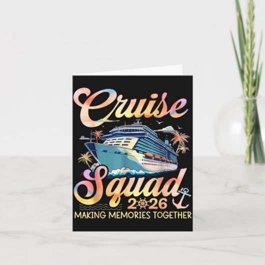 Cruise Squad 2026 Family Group Matching Summer Vac Kaart (Voorkant)