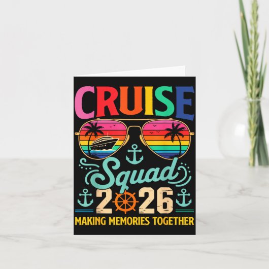Cruise Squad 2026 Family Group Matching Summer Vac Kaart (Voorkant)