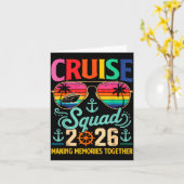 Cruise Squad 2026 Family Group Matching Summer Vac Kaart (Gele Bloem)