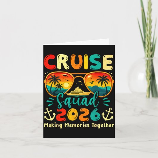 Cruise Squad 2026 Family Group Matching Summer Vac Kaart (Voorkant)