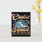 Cruise Squad 2026 Family Group Matching Summer Vac Kaart (Gele Bloem)