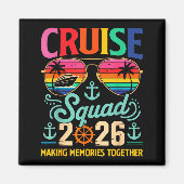 Cruise Squad 2026 Family Group Matching Summer Vac Magneet (Voorkant)