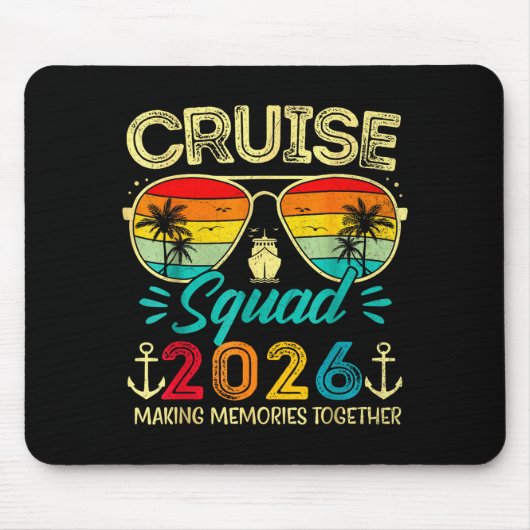 Cruise Squad 2026 Family Group Matching Summer Vac Muismat (Voorkant)