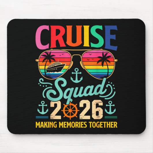 Cruise Squad 2026 Family Group Matching Summer Vac Muismat (Voorkant)