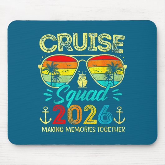 Cruise Squad 2026 Family Group Matching Summer Vac Muismat (Voorkant)