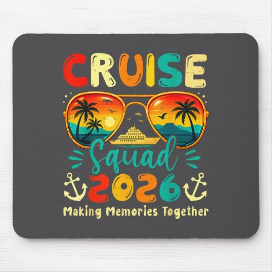 Cruise Squad 2026 Family Group Matching Summer Vac Muismat (Voorkant)