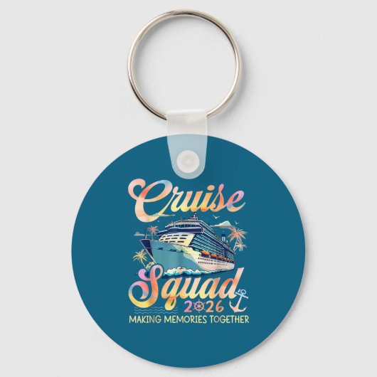 Cruise Squad 2026 Family Group Matching Summer Vac Sleutelhanger (Voorkant)
