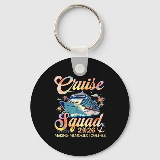 Cruise Squad 2026 Family Group Matching Summer Vac Sleutelhanger (Voorkant)