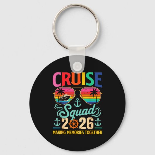Cruise Squad 2026 Family Group Matching Summer Vac Sleutelhanger (Voorkant)